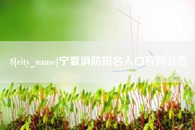 库尔勒宁夏消防报名入口官网公告