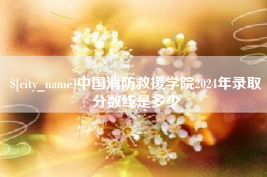 库尔勒中国消防救援学院2024年录取分数线是多少