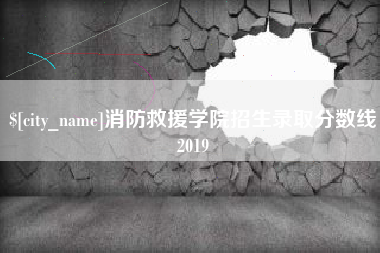 库尔勒消防救援学院招生录取分数线2019