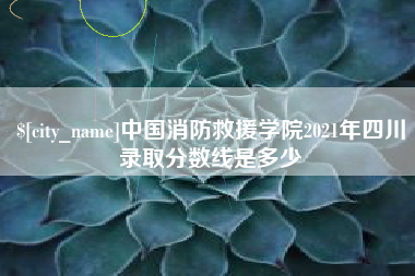 库尔勒中国消防救援学院2021年四川录取分数线是多少