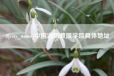 库尔勒中国消防救援学院具体地址