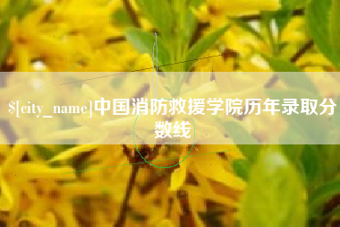库尔勒中国消防救援学院历年录取分数线