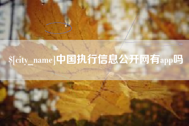 库尔勒中国执行信息公开网有app吗
