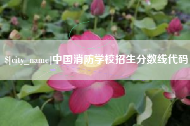 库尔勒中国消防学校招生分数线代码