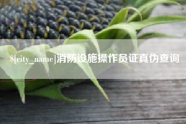 库尔勒消防设施操作员证真伪查询