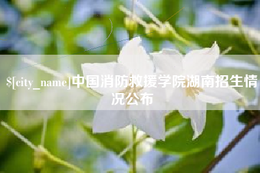 库尔勒中国消防救援学院湖南招生情况公布
