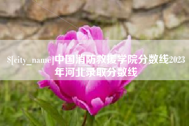 库尔勒中国消防救援学院分数线2023年河北录取分数线