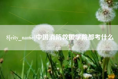 库尔勒中国消防救援学院都考什么