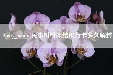 库尔勒民事纠纷冻结银行卡多久解封